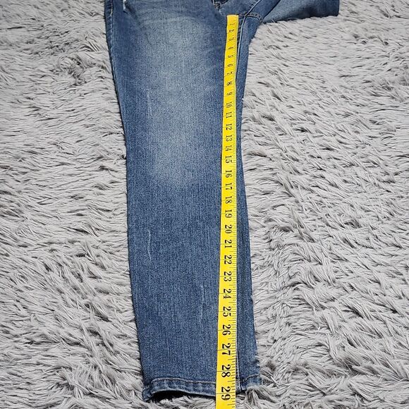 D Jeans Womens Size‎ 6 30x29 Blue Mid Rise Skinny Stretch Distressed Denim D. - Picture 7 of 15